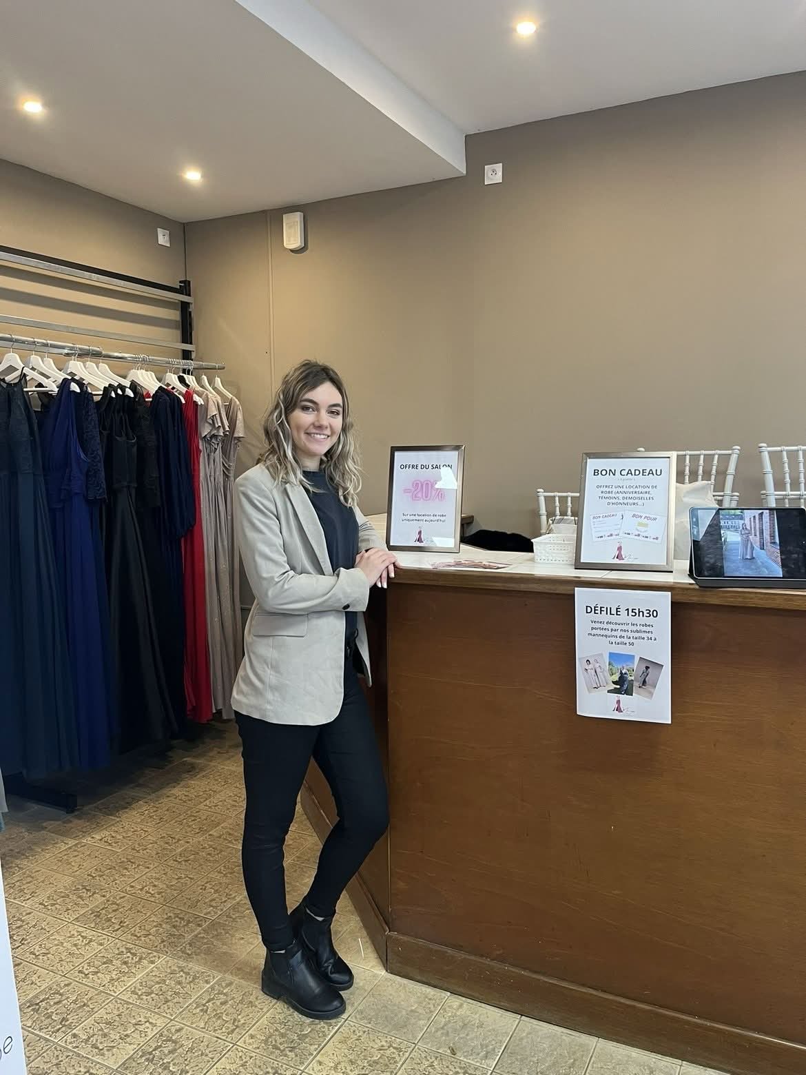 Elsa lors du tout premier salon, 2024